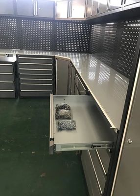 OEM Поддержка Гаражный шкаф с инструментами Хранение Рабочая скамейка Корзина инструментов Коляска инструментов Троллейбусная мастерская Металлический шкаф Форма L