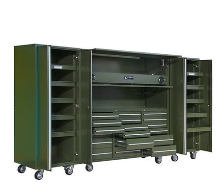 Функция Хранение Запасные инструменты Части Коробка Rolling Tool Cart с шкафом и колесами