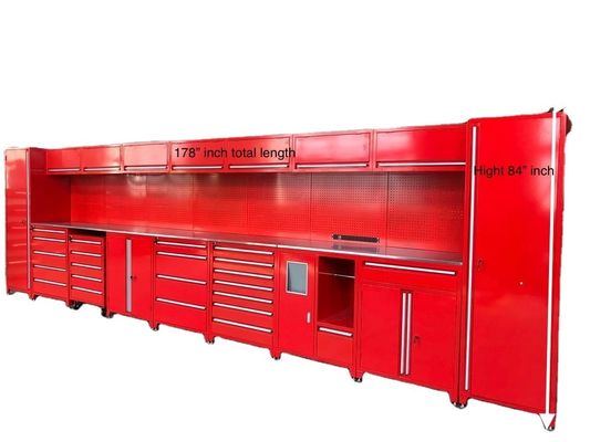 OEM логотип гараж шкафы Хранение с нержавеющей сталью комбинированный шкаф и корзину инструментов