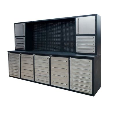 OEM поддерживается 40 ящиков тяжелой работы из нержавеющей стали рабочий стол с гаражными шкафами хранилища
