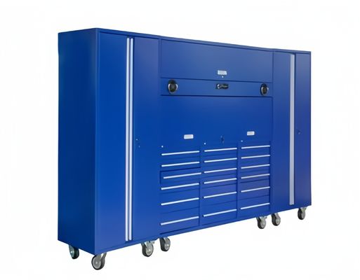 Приемлемый OEM ODM Холоднокатаная сталь 7 шкафчик инструмента с колесами и металлическим углом